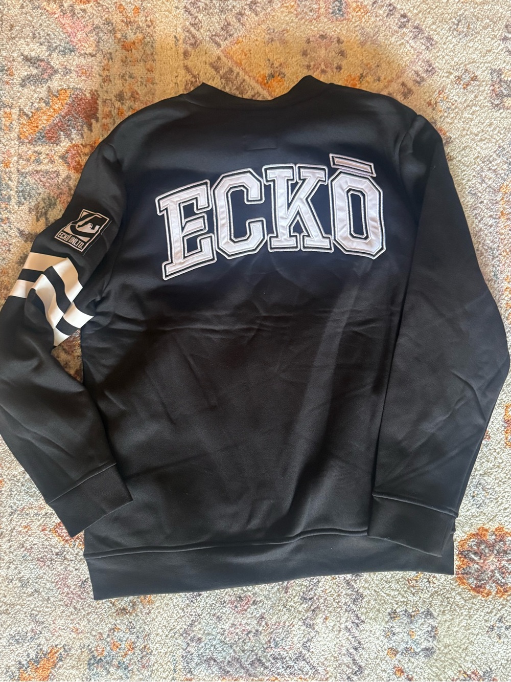 Ecko Unltd Black Varsity Cardigan Men’s XL Embroidered Logo NWT